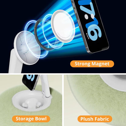 2025 Magnetic Pillow Stand for Kindle E-Book, 3.5-7' Tablet or Other Devices, Adjustable Pillow Phone Holder for Reading on Bed