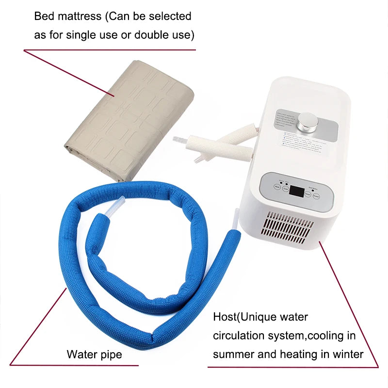 Cooling&Heating Water Circulation Bed Mattress Sleeping Pad Refrigeration Semiconductor Heat Dissipation Air Conditioning Fan