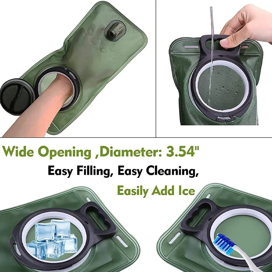 2L Leak-Proof Hydration Bladder,Cycling & Running - Lightweight for Outdoor Adventures,Hydration Essentials,Compact Design