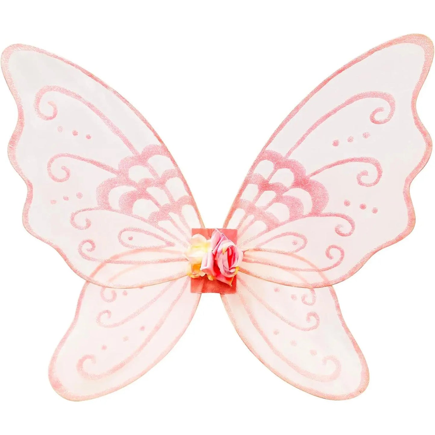Baby Toddler Girls' Pink Fairy Costume Set - Includes 1 Fairy Wings, 1 Headband, Butterfly & Christmas Party Dress-Up Accessories