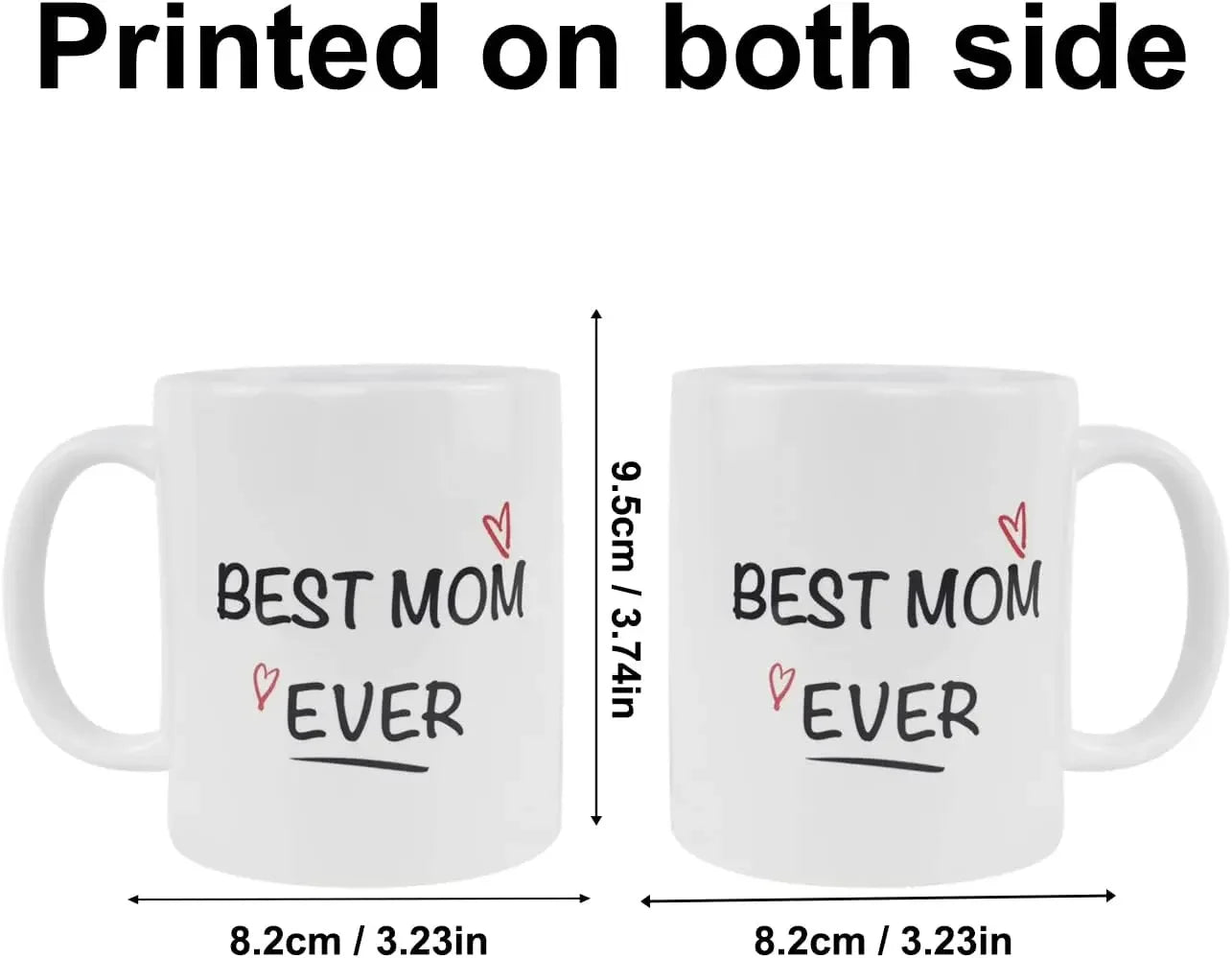 Best Ever Mom Coffee Mug Funny Novelty Ceramic Mug Gift for Mother-In-Law 320ML