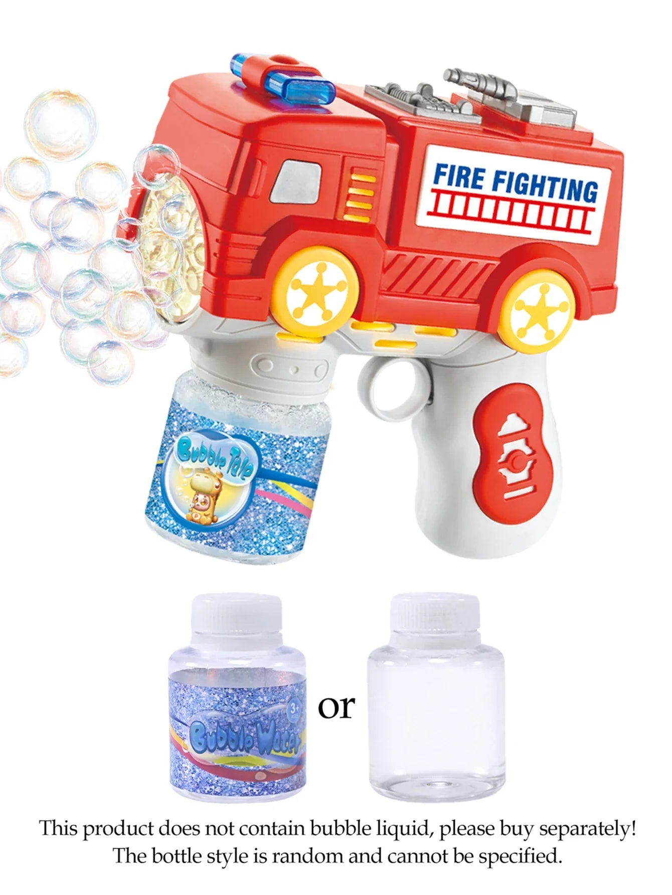 Kids Automatic Bubble Gun LED Light & Refill Solution – Leakproof Bubble Blaster, Outdoor Toys Toddlers 3-8, Birthday Gift, Easter Stuffer, Wedding & Party Supplies