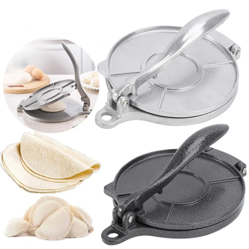 1Pc Tortilla Press 6.3 Inch DIY Manual Corn Aluminum Alloy Tortillas Pressing Maker Cast Iron Homemade Pancakes Kichen Tools