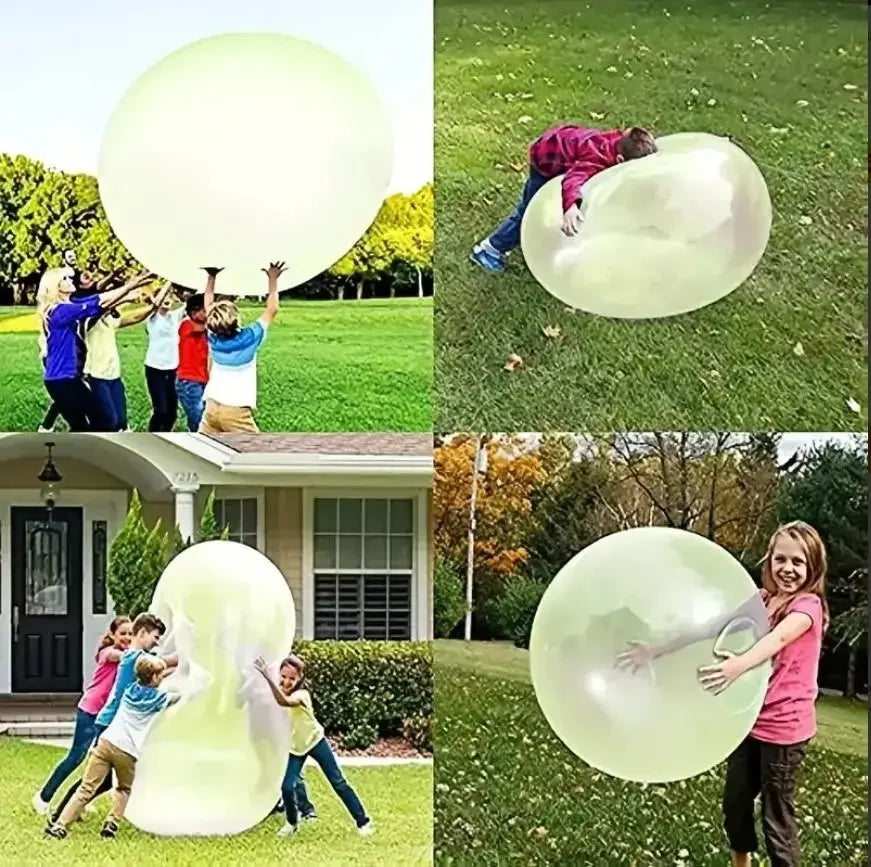 Decompression Super Large Inflatable Balloon Water Bubble Ball, Giant Elastic Inflatable Ball TPR Interactive Swimming Pool Toy
