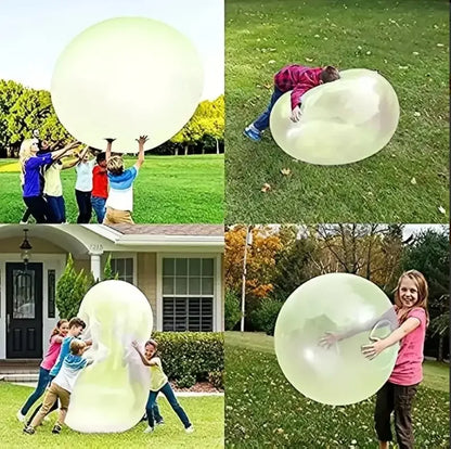 Decompression Super Large Inflatable Balloon Water Bubble Ball, Giant Elastic Inflatable Ball TPR Interactive Swimming Pool Toy