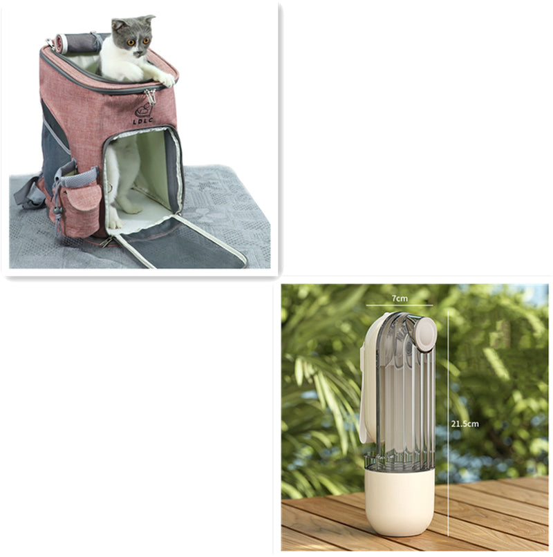 2 in 1 Pet Water Cup Segment Design Green Dog Walking Portable Drinking Cup Dog Feeding Supplies Pet Supplies Dog Walking Water Feeder Pets Products