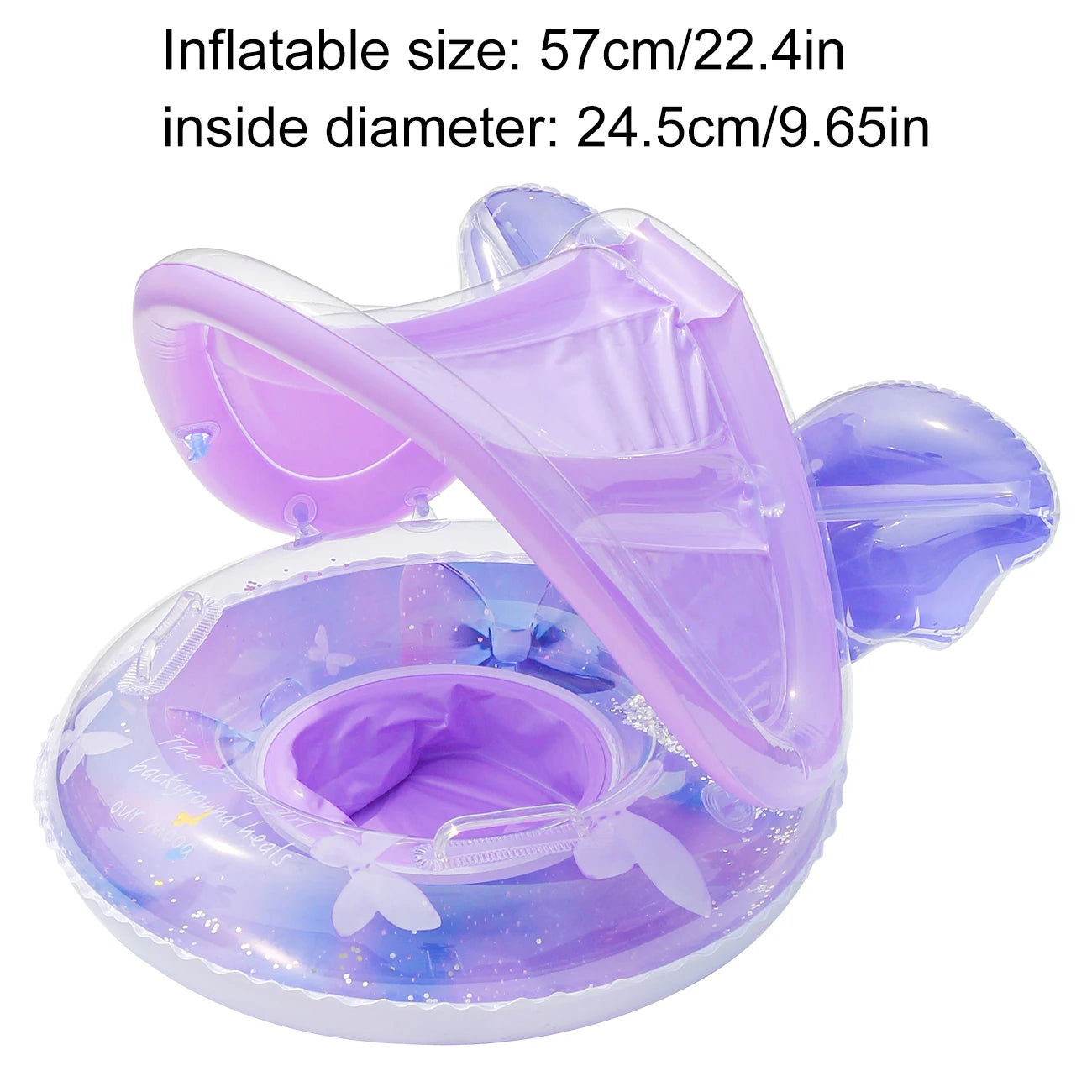 1PC Canopy Pool Float Ring, Inflatable Swim Tube, Swimming Accessories, for Summer Water Sports, Swim Ring, Pool Float Gear