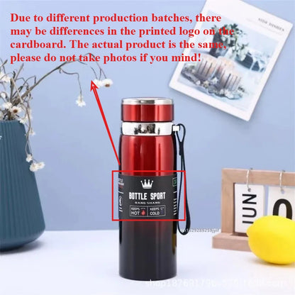 800Ml/1000Ml Thermal Bottle Cold and Hot Water Bottle Thermos for Water Tea Coffee Vacuum Flasks Stainless Steel Thermos Bottle