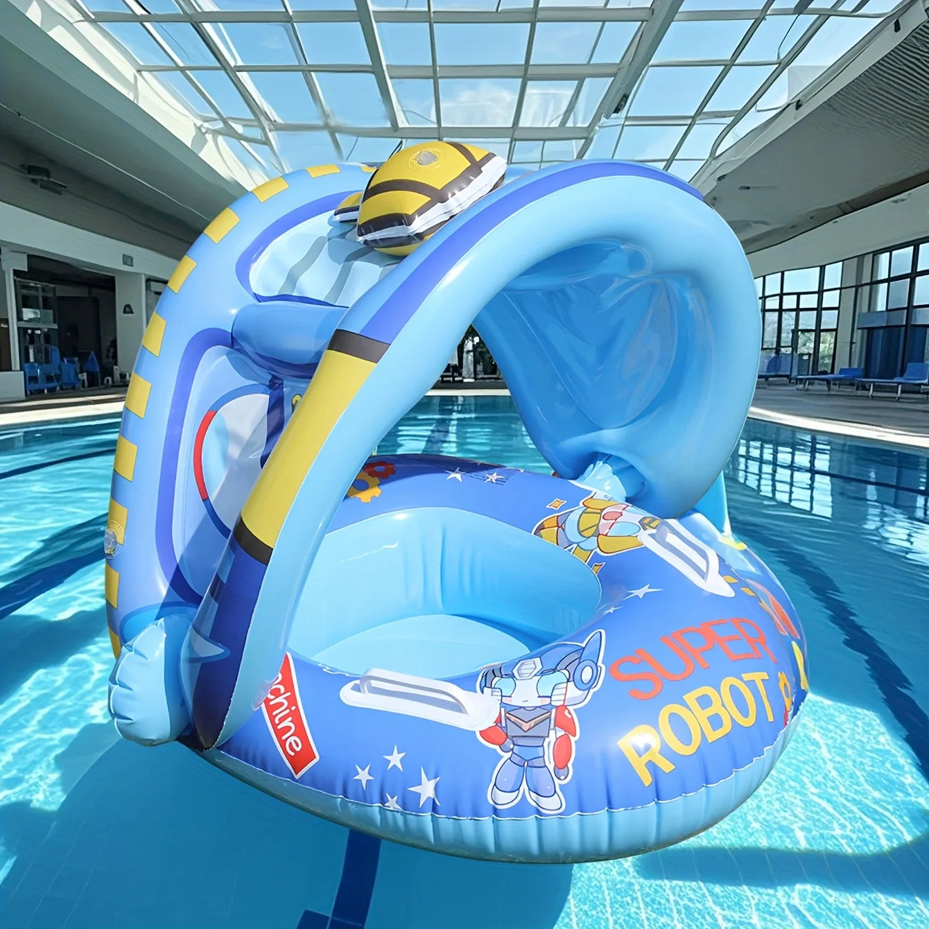 1PC Thickened Canopy Float Seat with Grip Handles - Ergonomic Armpit Design for Ultimate Water Relaxation, Party Essential