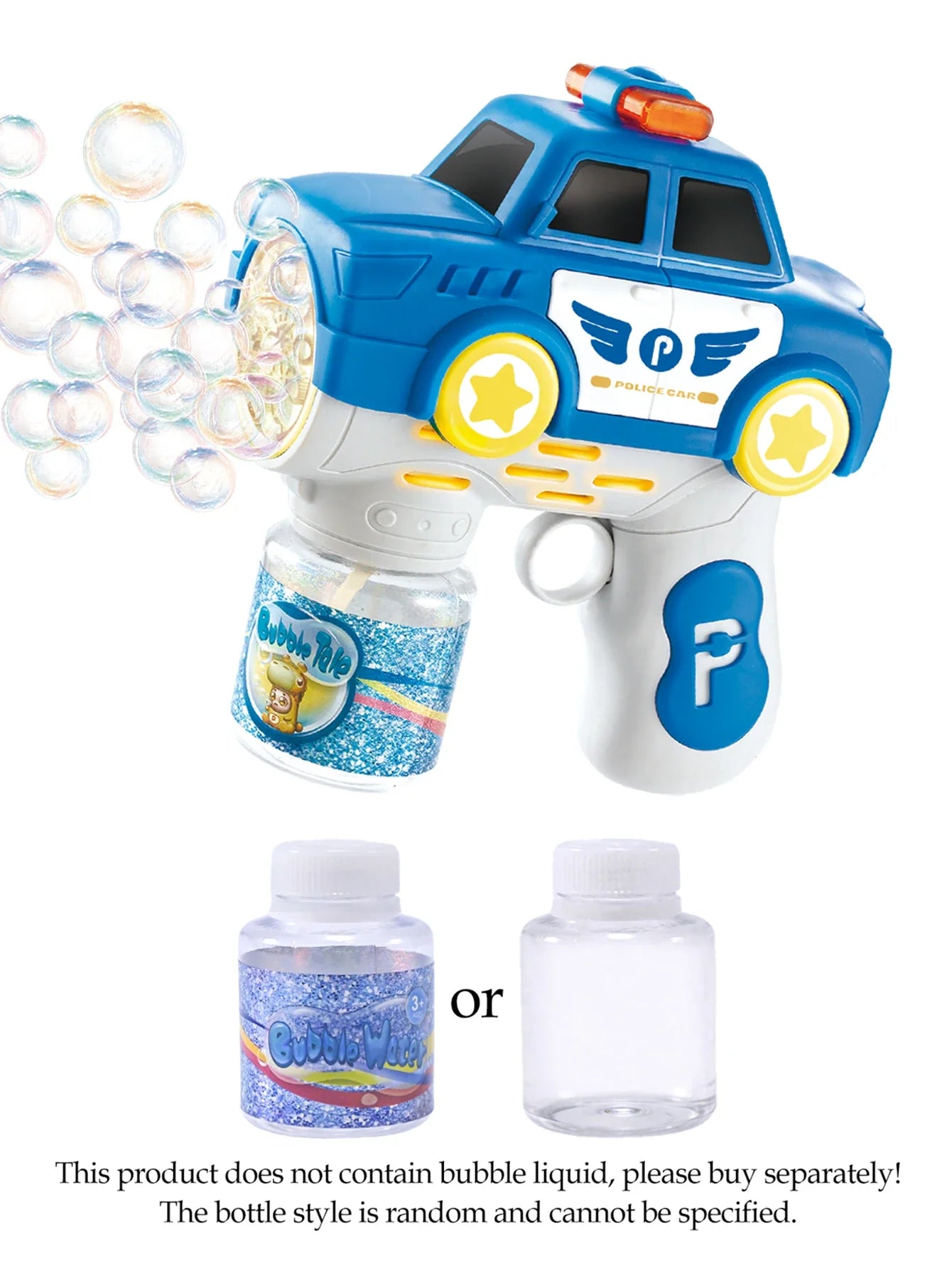 Kids Automatic Bubble Gun LED Light & Refill Solution – Leakproof Bubble Blaster, Outdoor Toys Toddlers 3-8, Birthday Gift, Easter Stuffer, Wedding & Party Supplies