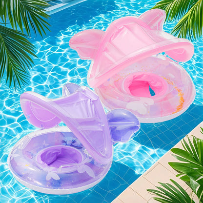 1PC Canopy Pool Float Ring, Inflatable Swim Tube, Swimming Accessories, for Summer Water Sports, Swim Ring, Pool Float Gear