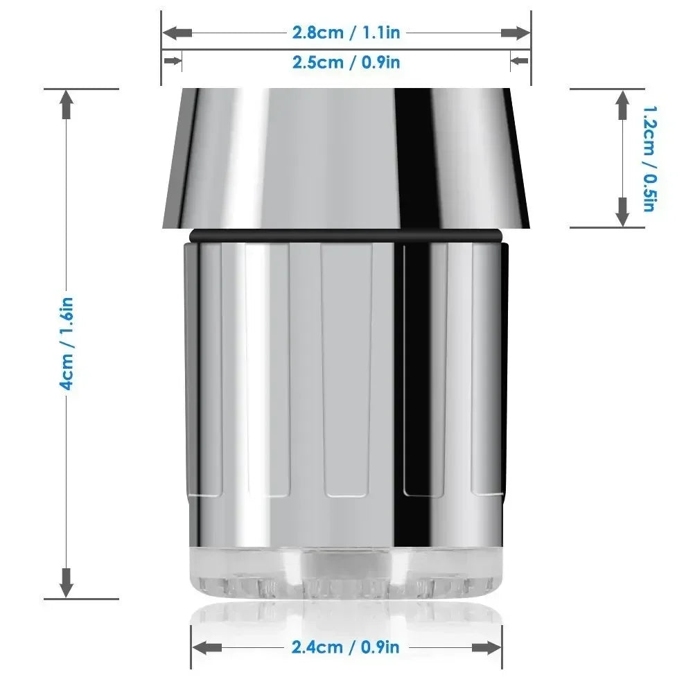 LED Temperature Sensitive 3-Color Light-Up Faucet Kitchen Bathroom Glow Water Saving Faucet Aerator Tap Nozzle Shower