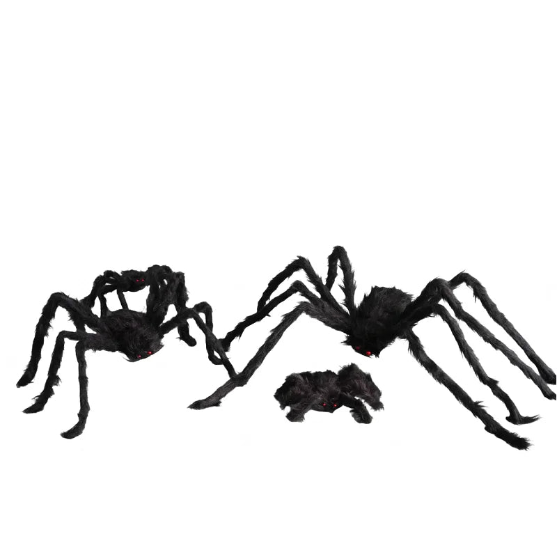 Halloween Big Plush Spider Horror Halloween Decoration Party Prop Outdoor Giant Spider Decor 30-200Cm Chamber Prank — product image 13