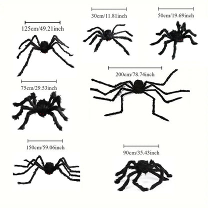 Halloween Big Plush Spider Horror Halloween Decoration Party Prop Outdoor Giant Spider Decor 30-200Cm Chamber Prank — product image 18
