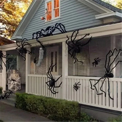 Halloween Big Plush Spider Horror Halloween Decoration Party Prop Outdoor Giant Spider Decor 30-200Cm Chamber Prank — product image 9