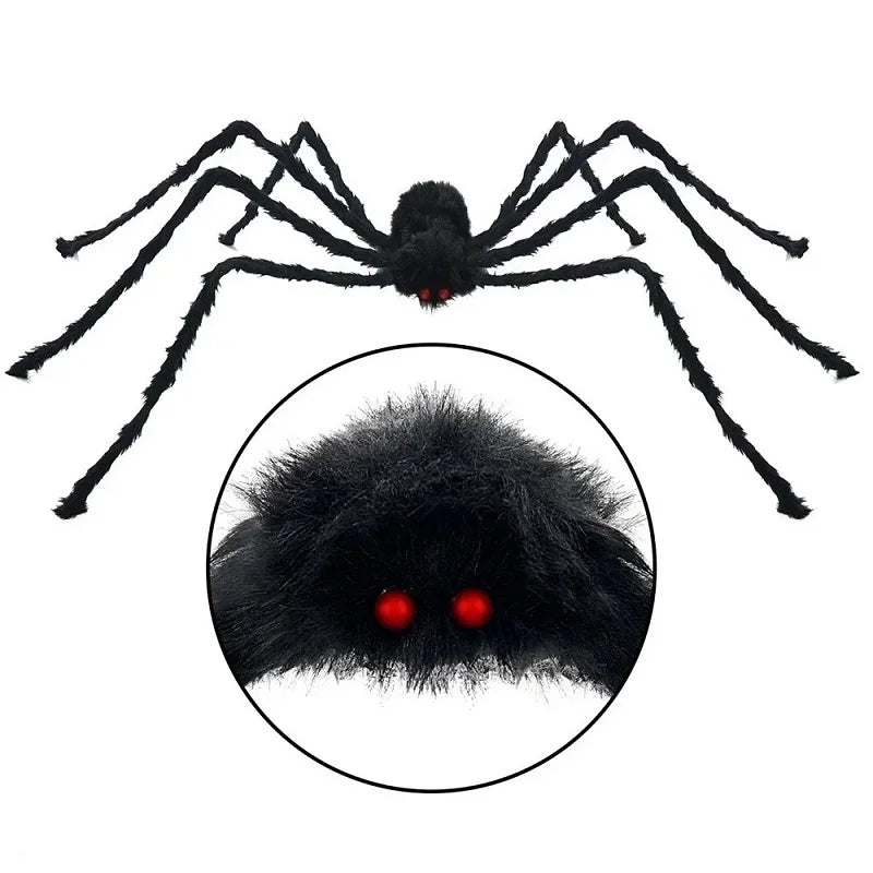 Halloween Big Plush Spider Horror Halloween Decoration Party Prop Outdoor Giant Spider Decor 30-200Cm Chamber Prank — product image 16