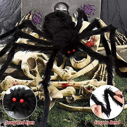 Halloween Big Plush Spider Horror Halloween Decoration Party Prop Outdoor Giant Spider Decor 30-200Cm Chamber Prank — product image 6