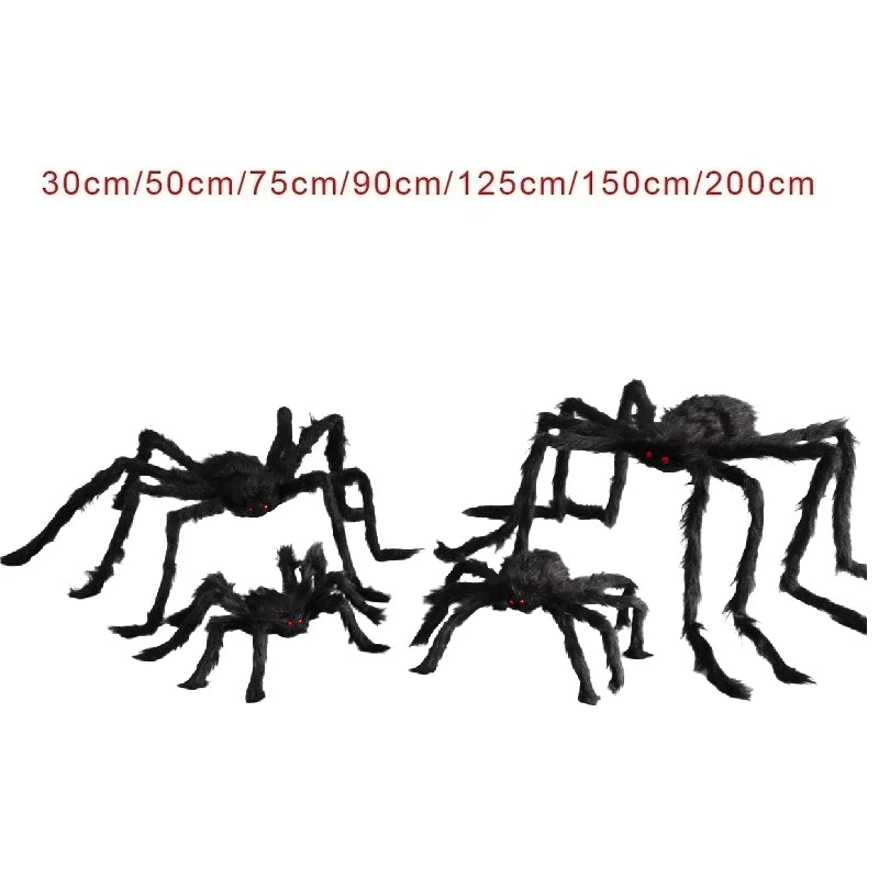 Halloween Big Plush Spider Horror Halloween Decoration Party Prop Outdoor Giant Spider Decor 30-200Cm Chamber Prank — product image 15