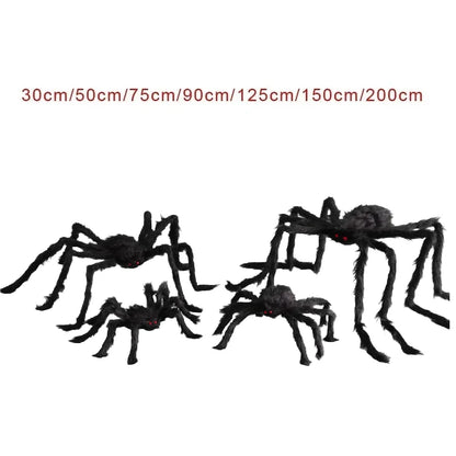 Halloween Big Plush Spider Horror Halloween Decoration Party Prop Outdoor Giant Spider Decor 30-200Cm Chamber Prank — product image 15
