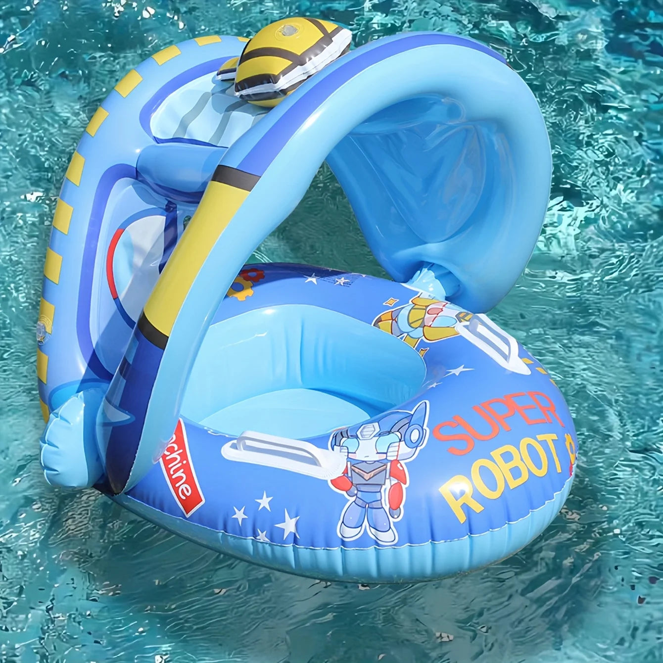 1PC Thickened Canopy Float Seat with Grip Handles - Ergonomic Armpit Design for Ultimate Water Relaxation, Party Essential