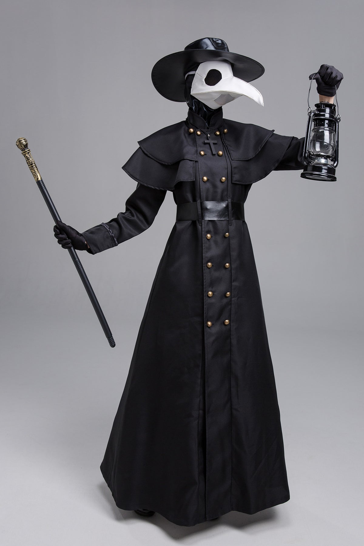 Halloween Medieval Steam Punk Plague Doctor Costume Beak Crow Long Mouth Mask