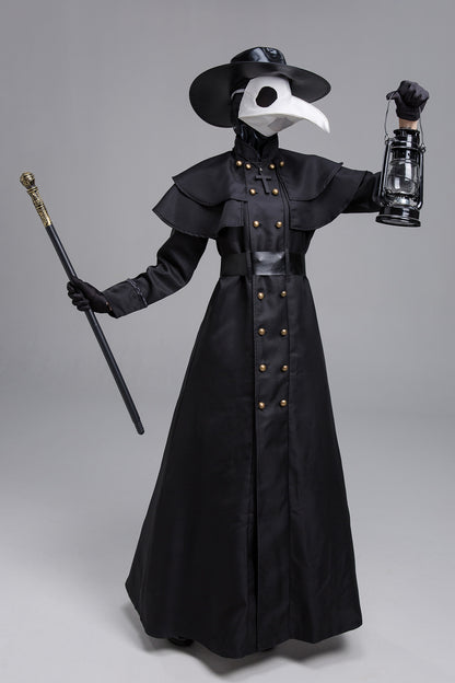 Halloween Medieval Steam Punk Plague Doctor Costume Beak Crow Long Mouth Mask