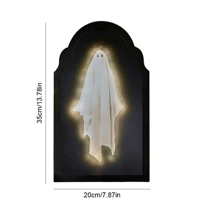 2025 Novelty Halloween Ghost Mirror with Creepy Eyes Night Light Halloween Ghostmirror Spooky Halloween Haunted House Decor