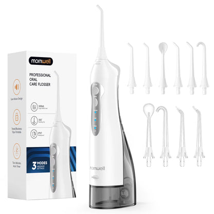 Water Flosser Teeth Picks 6 Jets 3 Modes Portable Cordless D52 Water Floss for Teeth Cleaner IPX7 Waterproof Oral Picks