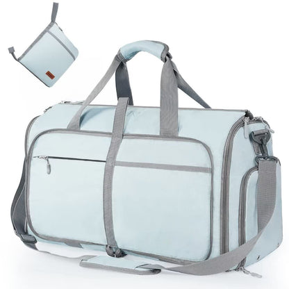 Large Capacity Travel Duffle Bag Women'S Handbag Folding Suit Bag Waterproof Clothes Totes