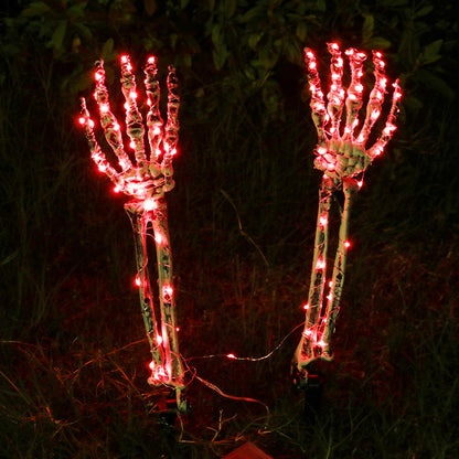 Halloween LED Light up Skeleton Arm Hand Halloween Party Outdoor Home Garden Yard Lawn Decoration Haunted House Horror Props Halloween Decorative — product image 5