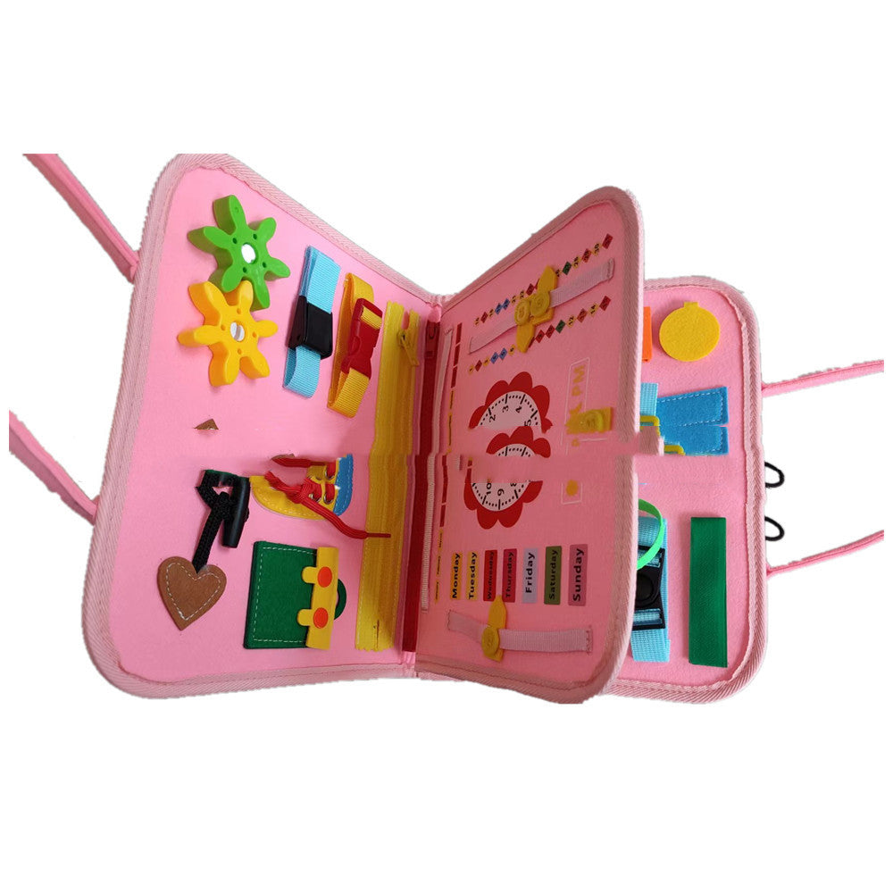 New Busy Book Children'S Busy Board Dressing and Buttoning Learning Baby Early Education Preschool Sensory Learning Toy