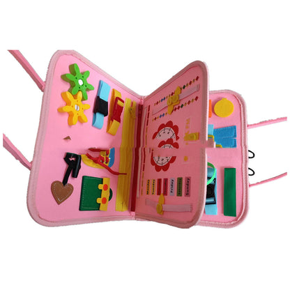 New Busy Book Children'S Busy Board Dressing and Buttoning Learning Baby Early Education Preschool Sensory Learning Toy