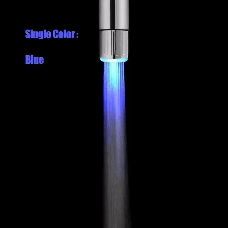 LED Temperature Sensitive 3-Color Light-Up Faucet Kitchen Bathroom Glow Water Saving Faucet Aerator Tap Nozzle Shower