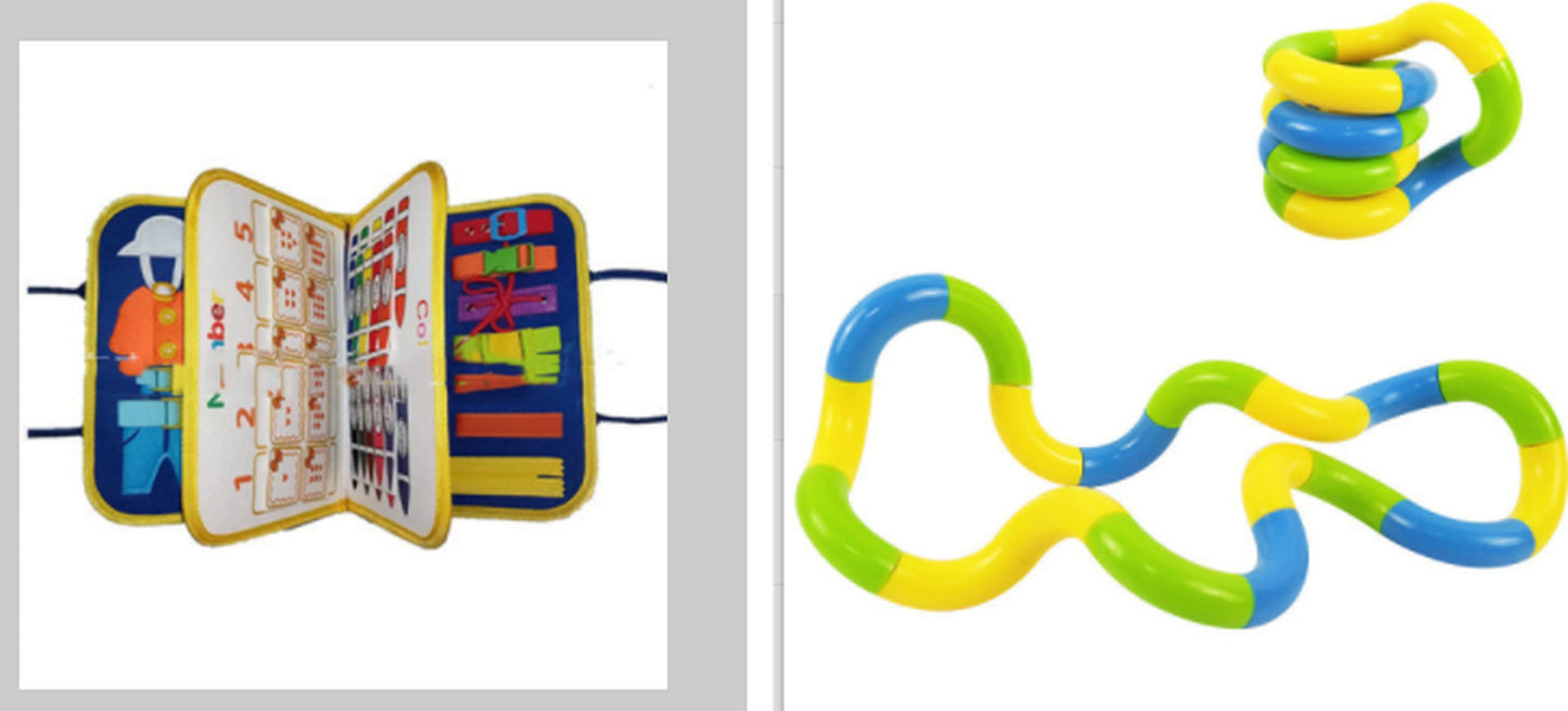 New Busy Book Children'S Busy Board Dressing and Buttoning Learning Baby Early Education Preschool Sensory Learning Toy