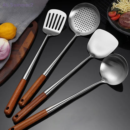 Kitchen Utensils Wok Spatula Iron and Ladle Tool Spatula for Stainless Steel Cooking Equipment Kitchen Accessories Essentials