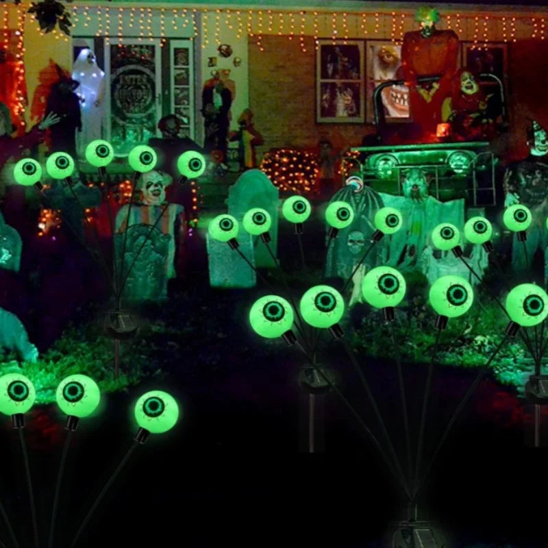 Halloween LED Eyeball Lights Solar Garden Lawn Lights Outdoor Scary Eyeball Lights Ground Lamp Halloween Party Decoration