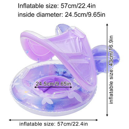 1PC Canopy Pool Float Ring, Inflatable Swim Tube, Swimming Accessories, for Summer Water Sports, Swim Ring, Pool Float Gear
