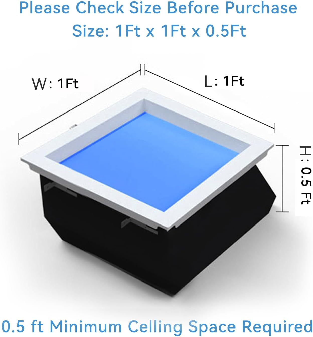Smart Artificial Skylight Ceiling Lamp — 1×1 ft