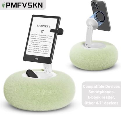 2025 Magnetic Pillow Stand for Kindle E-Book, 3.5-7' Tablet or Other Devices, Adjustable Pillow Phone Holder for Reading on Bed