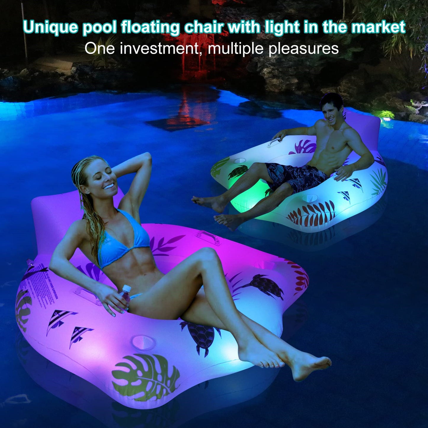 Inflatable Float Luminous U-Shaped Seat Float