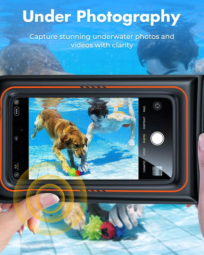 Floating Waterproof Phone Pouch, IPX8 Waterproof Phone Case Dry Bag Kayak/Beach/Cruise Travel Essentials,For Iphone, Samsung