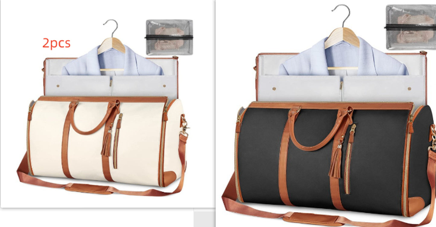 Large Capacity Travel Duffle Bag Women'S Handbag Folding Suit Bag Waterproof Clothes Totes