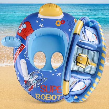 1PC Thickened Canopy Float Seat with Grip Handles - Ergonomic Armpit Design for Ultimate Water Relaxation, Party Essential