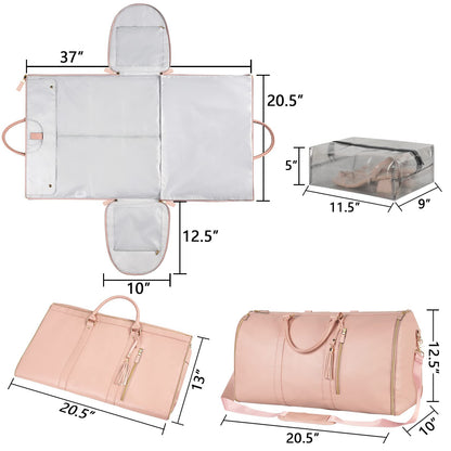 Large Capacity Travel Duffle Bag Women'S Handbag Folding Suit Bag Waterproof Clothes Totes