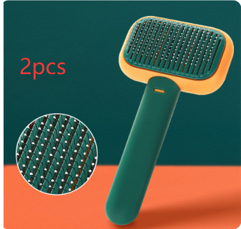 New Pet Cat Dog Hair Brush Hair Massage Comb Open-Knot Brush Grooming Cleaning Tool Stainless Steel Comb