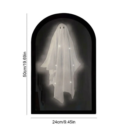 2025 Novelty Halloween Ghost Mirror with Creepy Eyes Night Light Halloween Ghostmirror Spooky Halloween Haunted House Decor