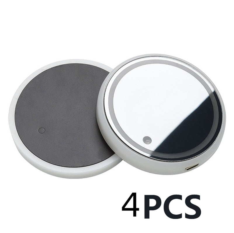 Colorful Cup Holder LED Light-Up Coaster Solar & USB Charging Non-Slip Coaster Ambient Light for Car Automatically