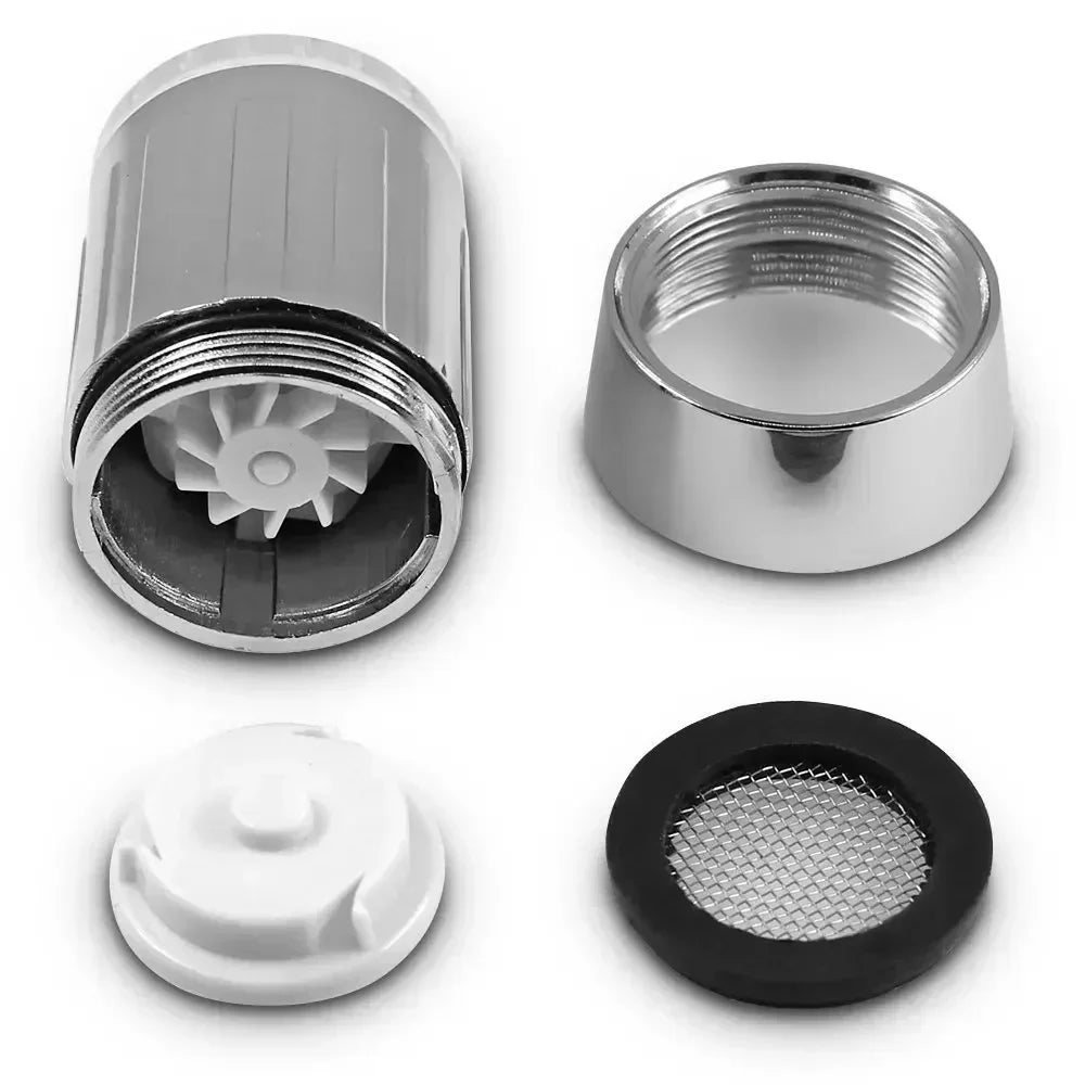 LED Temperature Sensitive 3-Color Light-Up Faucet Kitchen Bathroom Glow Water Saving Faucet Aerator Tap Nozzle Shower