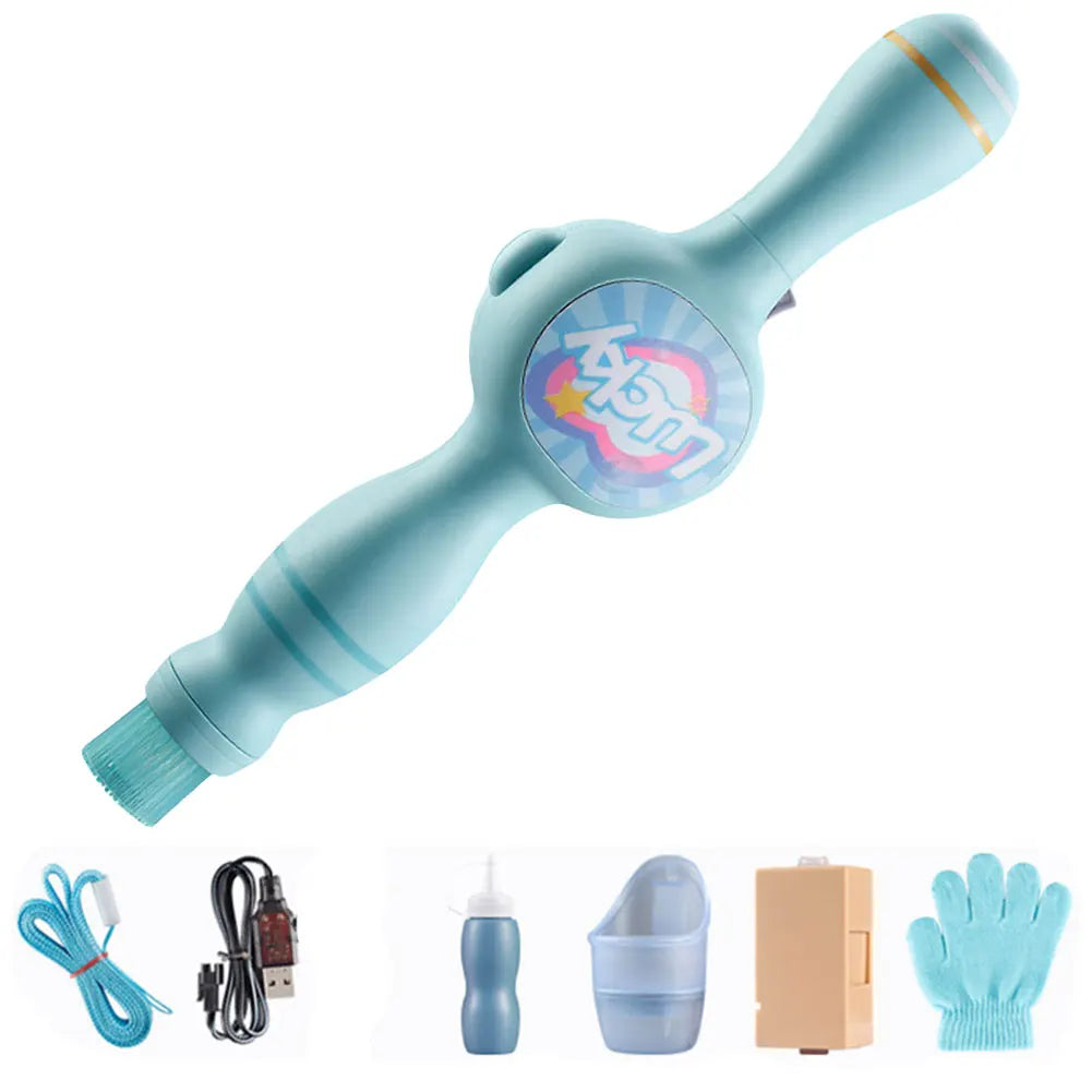 Elastic Smoke Bubble Wand USB Rechargeable Automatic Bubble Blower Machine Portable Bubble Maker for Kids Summer Outdoor Toys