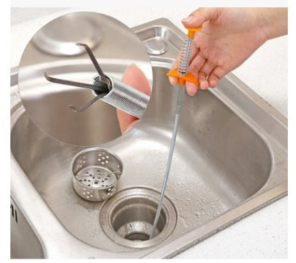 60CM Sewer Dredger Spring Pipe Dredging Tool Household Hair Cleaner Drain Clog Remover Cleaning Tools Household for Kitchen Sink Kitchen Gadgets